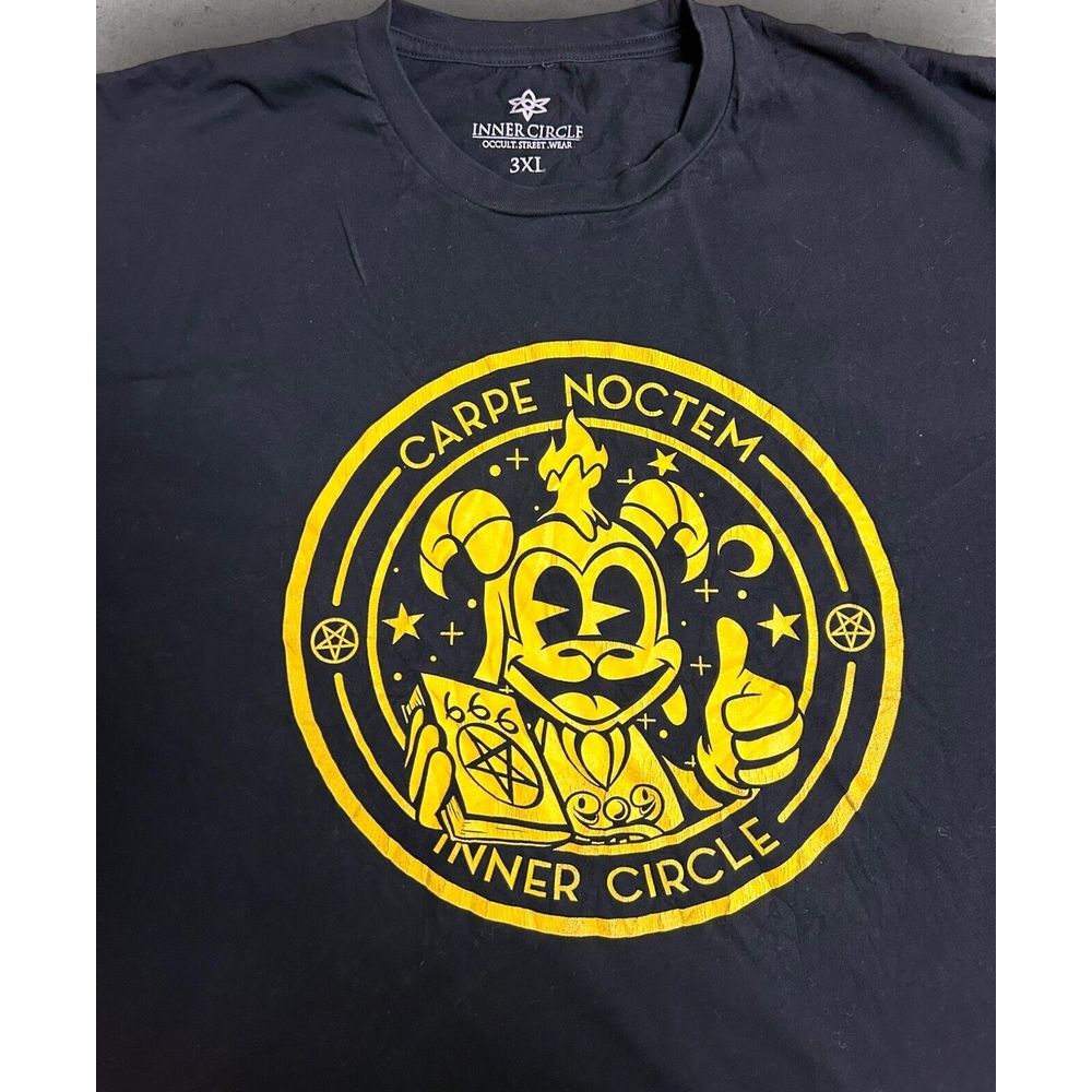 Inner‎ Circle Street Wear Carpe Noctem Cult T Shirt Black Yellow Fits Size 2XL